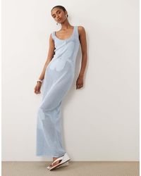 ASOS - Fine Knit Floral Maxi Dress - Lyst
