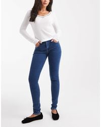 Levi's - Levis - 721 - jean skinny taille haute - moyen - Lyst