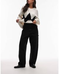 Carhartt - Vaqueros Negros De Corte Suelto Con Lavado A La Piedra Brandon Double Knee De - Lyst