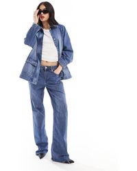 Whistles - Flare Sleeve Oversized Denim Jacket-blue - Lyst