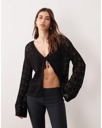 Miss Selfridge - – festival-häkelstrickjacke im boho-stil - Lyst