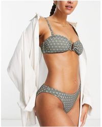 Accessorize - Jacquard Bandeau Bikini Top - Lyst