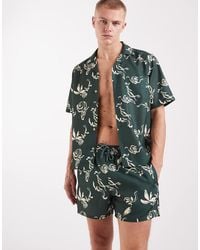ASOS - Short Length Linen Look Swim Shorts - Lyst