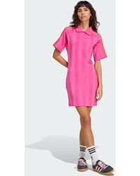adidas Originals - Robe style football avec motif - fuchsia semi-lucide - Lyst