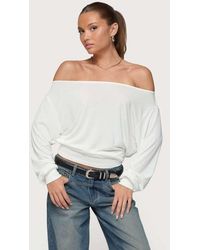 Edikted - Nannie Off Shoulder Oversized Top - Lyst