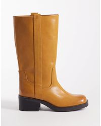 ASOS - Cherry Pull On Trucker Boots - Lyst