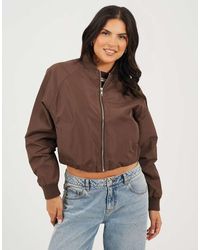 Brave Soul - Oversized Sleeve Bomber Jacket - Lyst