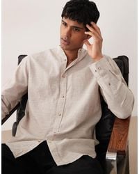 Jack & Jones - – langärmliges hemd aus leinenmix - Lyst