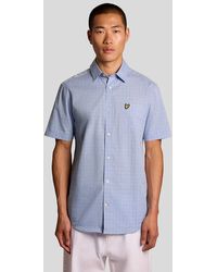 Lyle & Scott - Ss Woven Shirts Short Sleeve Grid Check Shirt - Lyst