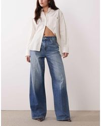 Calvin Klein - Wide Leg Jeans - Lyst