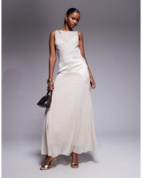 ASOS - A-line Dropped Panel Waist Maxi Dress With Godets - Lyst