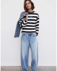 Stradivarius - Striped Sweatshirt - Lyst