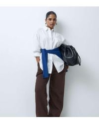 ASOS - Asos Design Petite Wide Leg Brushback jogger - Lyst