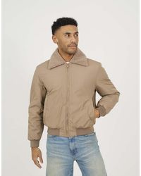 Brave Soul - Harrington Jacket With Borg Collar - Lyst
