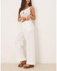 Gina Tricot - – hose aus leinen - Lyst