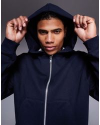 ASOS - Cropped Hoodie Van Premium Zware Stof Met Rechte Pasvorm En Rits - Lyst