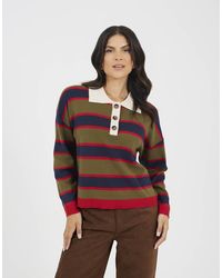 Brave Soul - Rubgy Stripe Knitted Jumper - Lyst