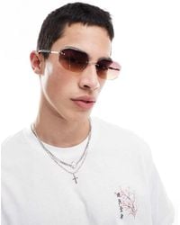 ASOS - Rimless Sunglasses With Gradient Metal Frame - Lyst