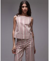 TOPSHOP - Denim Square Neck Shell Top - Lyst