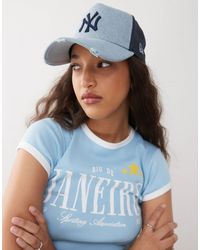 KTZ - Ny Yankees Contrast Denim Trucker - Lyst