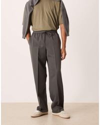 ASOS - Smart Pull-on Wide Leg Pants - Lyst