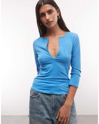 Weekday - V-neck Three Quarter Length Sleeve Top - Lyst