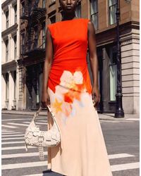 Desigual - Two-Tone Floral Dress - Lyst