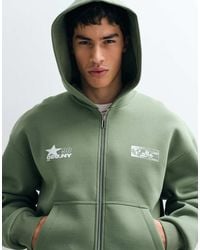 ASOS - Relaxed Boxy Zip Through Hoodie - Lyst