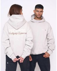 Multiply Apparel - Lecture - sweat à capuche oversize - gris tourterelle - Lyst