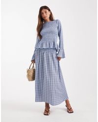 Vero Moda - Shirred Waist Maxi Skirt Co-ord - Lyst