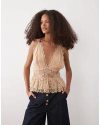 Mango - Premium All Over Lace Tiered Cami Top - Lyst