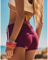 Bershka - Pantaloncini Sportivi Corti Bordeaux - Lyst