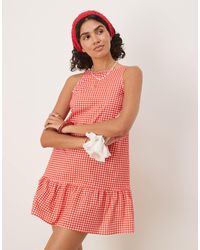 ASOS - Dropped Waist Shift Mini Dress With Scoop Back - Lyst