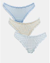 ASOS - 3 Pack Mesh Scrunch Thongs - Lyst