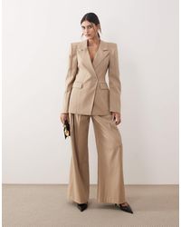 ARRANGE - Pantalon d'ensemble ample et ajusté à pinces - taupe - Lyst