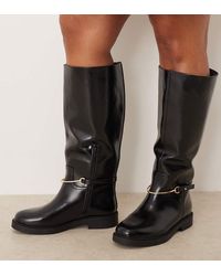 ASOS - Curve Cole Flat Riding Knee Boots - Lyst