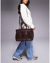 River Island - Lock Front Tote Bag - Lyst