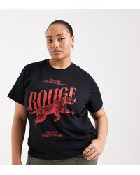 ASOS - Asos Design Curve Regular T-shirt With Leopard Graphic - Lyst