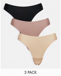 Lindex - 3 Pack Invisible High Cut Thong - Lyst