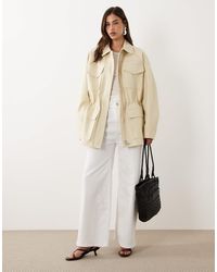 Mango - Cinched Waist Parka Jacket - Lyst