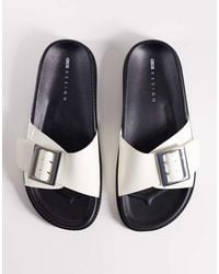 ASOS - Farley Wide Strap Flat Sandals - Lyst