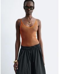 & Other Stories - Ribbed Deep V-neck Singlet - Lyst