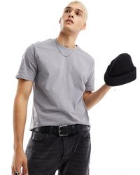 AllSaints - Brace - t-shirt girocollo a maniche corte grigia - Lyst
