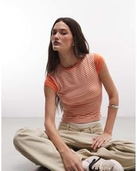 Reclaimed Vintage - Striped Cap Sleeve Tee - Lyst