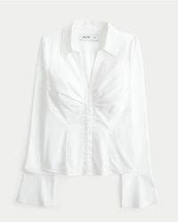 Hollister - Ciara Long-Sleeve Hook And Eye Shirt - Lyst