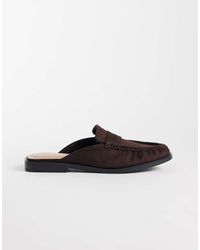 New Look - Faux Suede Backless Loafer - Lyst