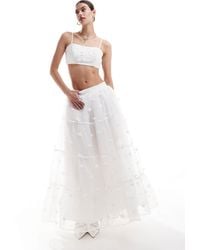Sister Jane - Dream Bridal Floral Pearl Embellished Maxi Skirt Co-ord - Lyst