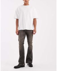 ASOS - Stretch Flare Jeans With Brown Tint - Lyst