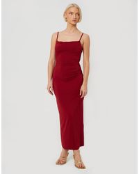 Brave Soul - Strappy Square Neck Midi Dress - Lyst