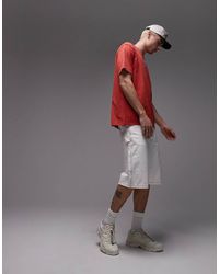 Dickies - Loose Fit Denim Painter Shorts With Contrast Stitching - Lyst